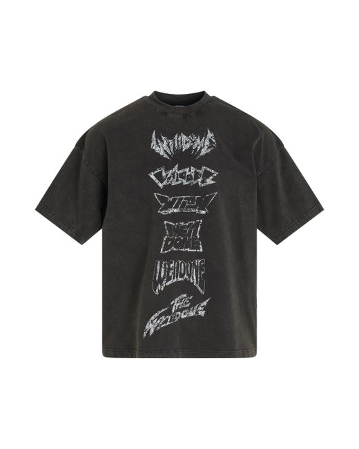 We11done Multi Logo Font T-Shirt Black BLACK