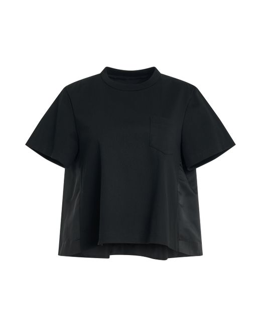 Sacai Cotton Jersey x Nylon Twill T-Shirt