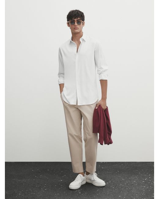 Massimo Dutti Regular Fit Extra Fine Cotton Shirt