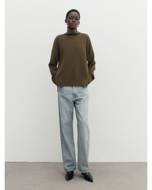 Massimo Dutti High Neck Oversize 100 Cashmere Sweater