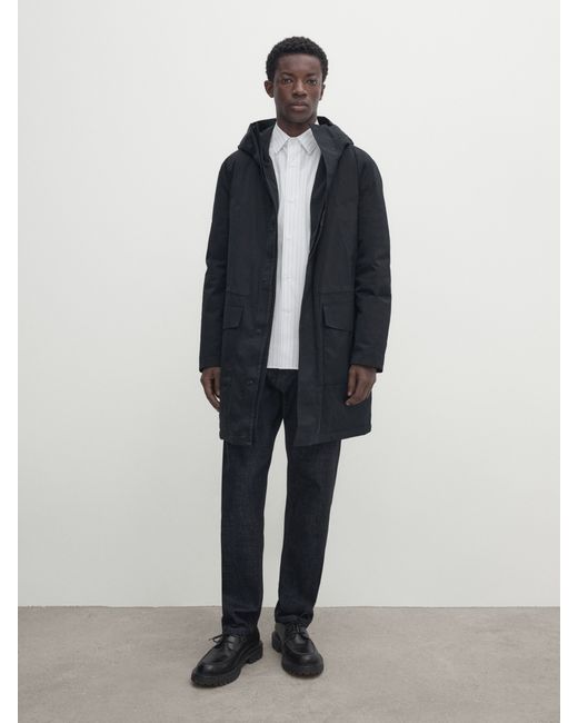 Massimo Dutti Bi-Stretch Parka With Down And Feathers Filling