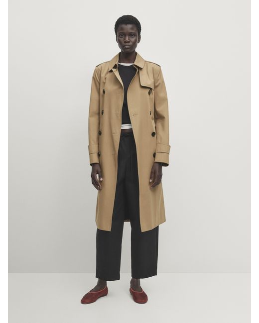 Massimo Dutti Trench Coat With Belt