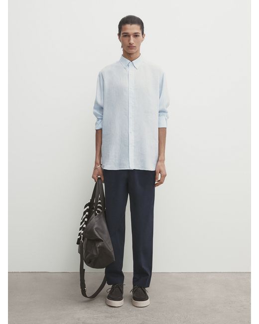 Massimo Dutti 100 Linen Regular Fit Shirt