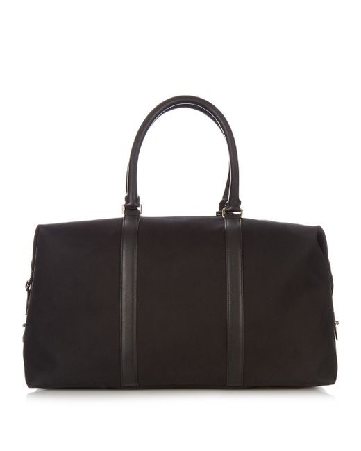 Paul Smith Leather-trimmed canvas weekend bag