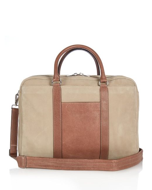 Brunello Cucinelli Brushed-leather holdall bag