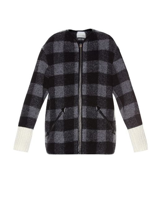 Isabel Marant Etoile Gelicia checked wool-blend coat