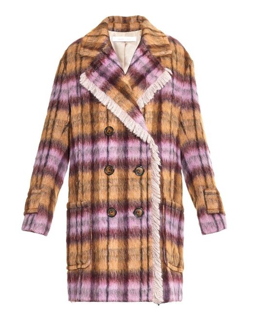 See by Chloé Orchide checked coat
