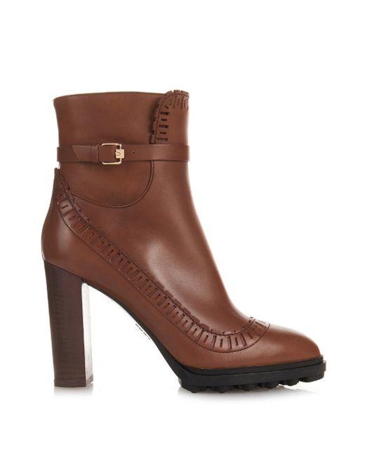 Tod's Perforated leather ankle boots