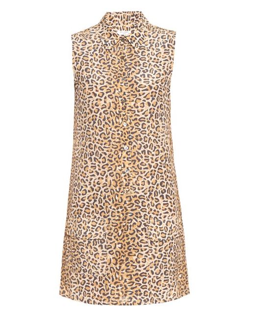 Equipment Lucida leopard-print sleeveless dress