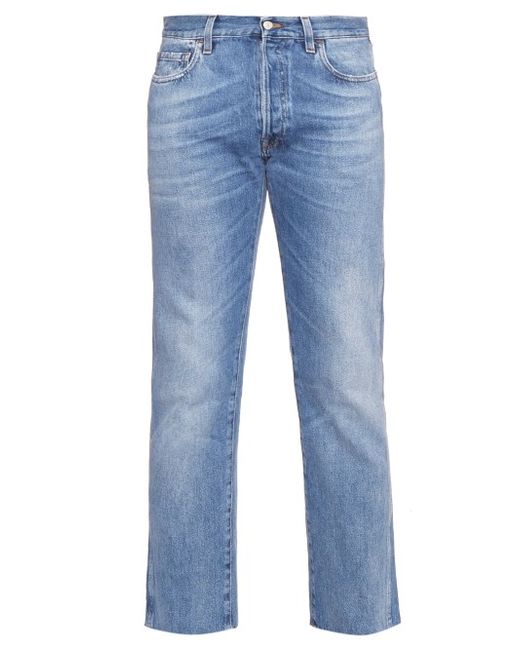 Gucci Frayed cropped jeans
