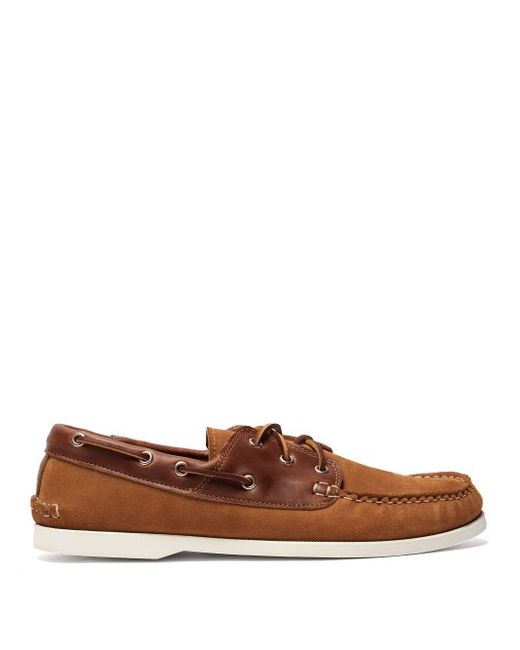 Quoddy Classic Suede And Leather Boat Shoes