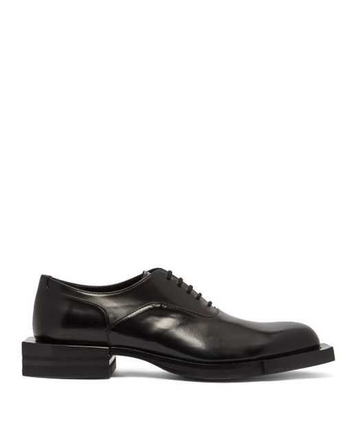 Alexander McQueen Square Toe Leather Derby Shoes
