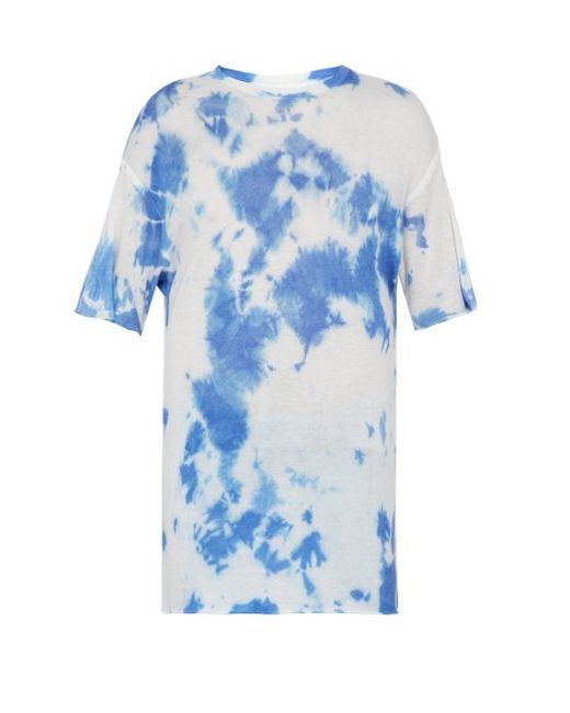 The Elder Statesman Tie Dyed Cashmere And Silk Blend T