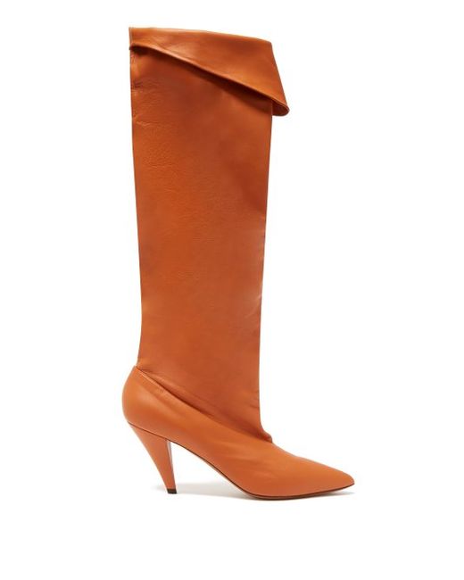 Givenchy Slouchy Knee High Leather Boots Light