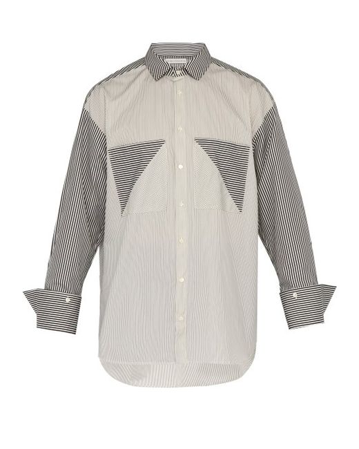 Palmer/Harding Palmer/harding Carl Double Patch Pocket Striped Cotton Shirt