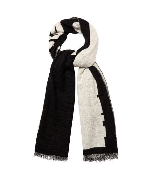 McQ Alexander McQueen Logo wool-blend scarf