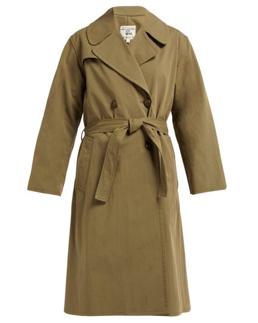 Nili Lotan Benning Double Breasted Cotton Trench Coat