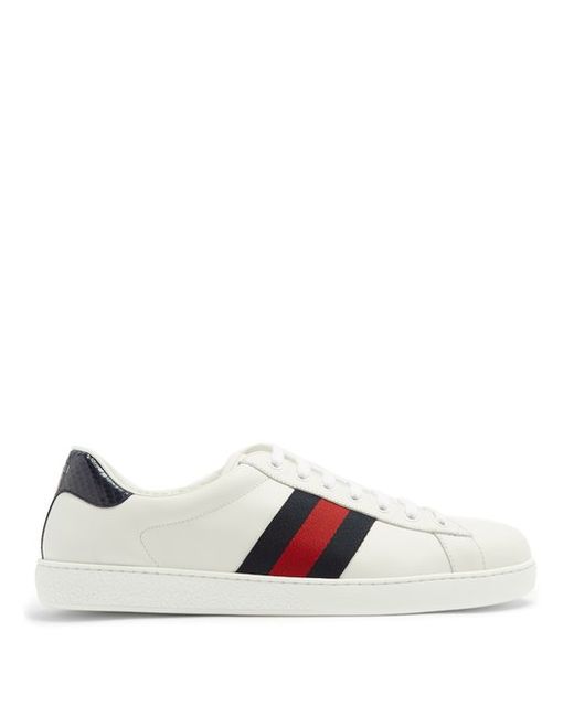 Gucci Ace Low Top Leather Trainers White