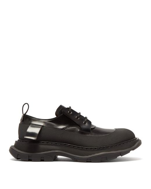 Alexander McQueen Raised Sole Leather Derby Shoes