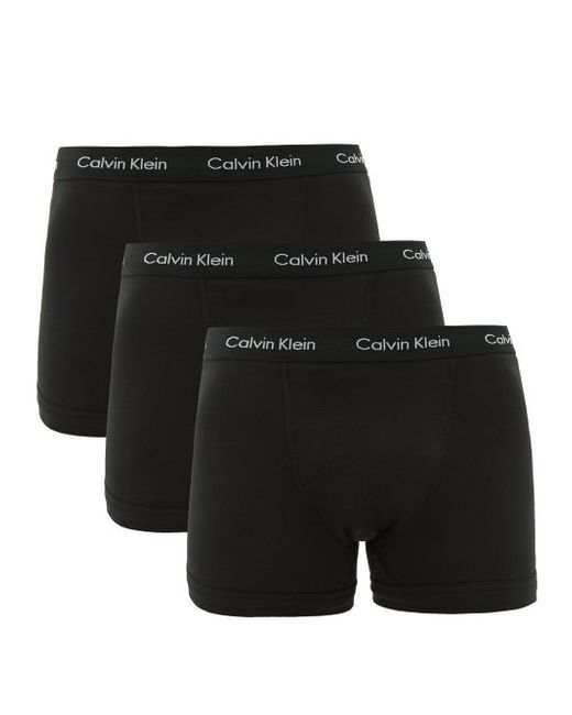 Calvin Klein Pack Of Three Stretch-cotton Boxer Trunks