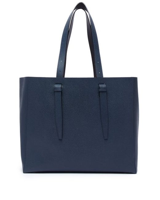Valextra Large Grained Leather Tote