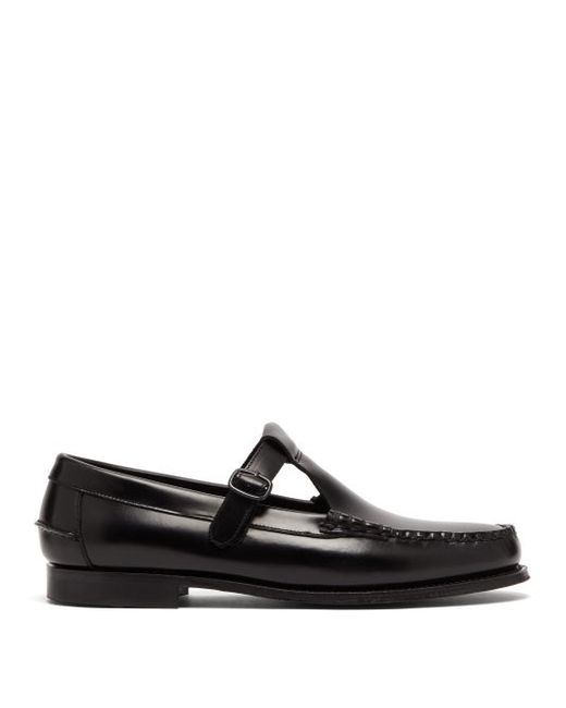 Hereu Alber Cut Out Brushed Leather Loafers