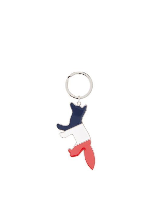 Maison Kitsuné Tricolour Fox Key Ring
