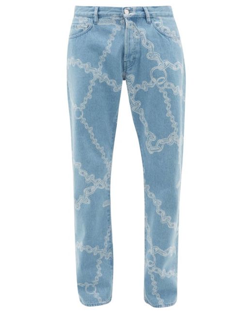 Aries Lilly Chain Print Straight Leg Jeans