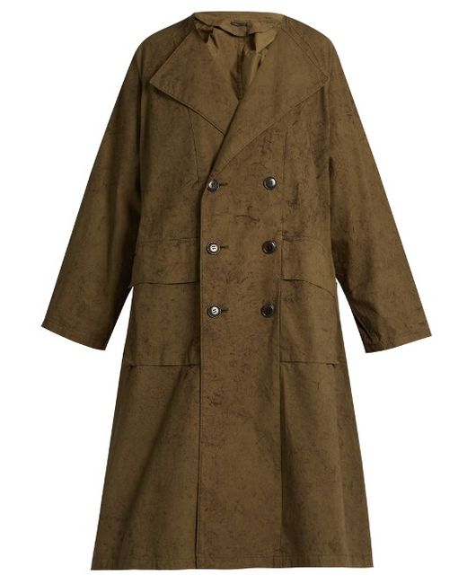Y's Double-breasted cotton trench coat
