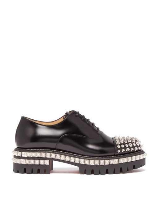 Christian Louboutin Kings Road Studded Leather Oxford Shoes