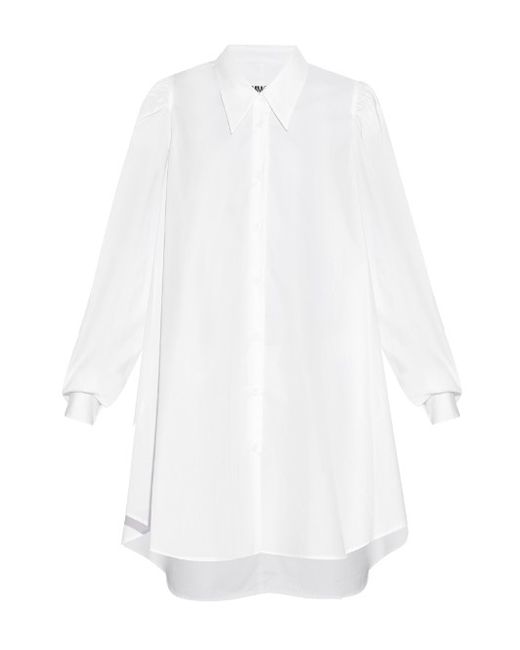 Mm6 Maison Margiela Cotton-poplin oversized shirtdress
