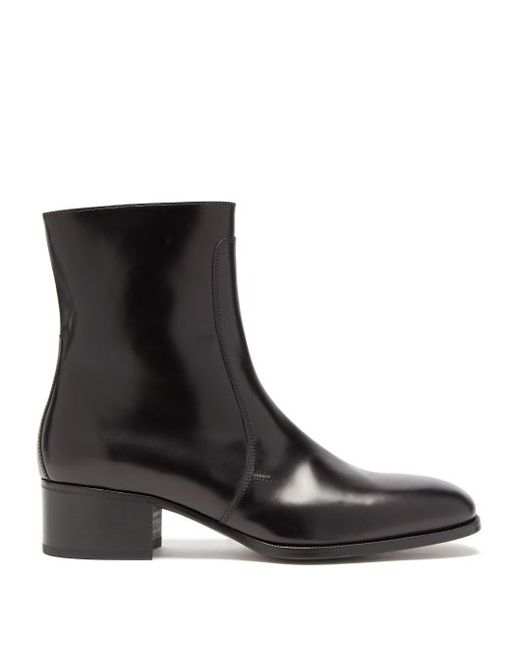 Lemaire Stacked Heel Leather Boots