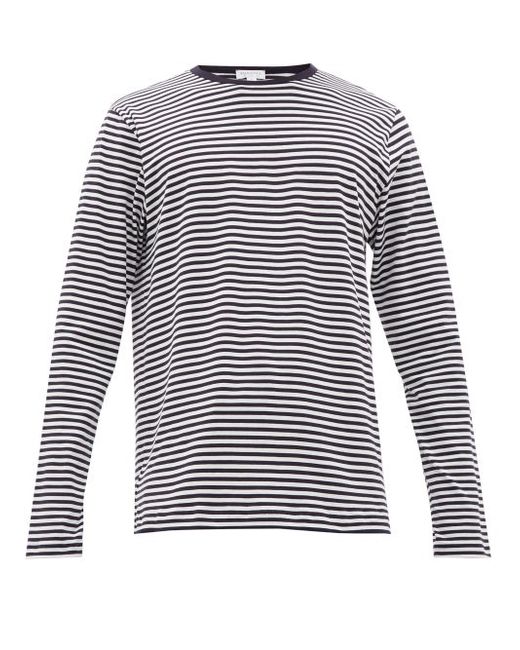 Sunspel Striped Cotton-jersey Long-sleeved T-shirt