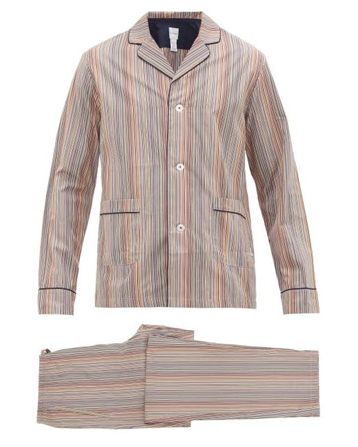 Paul Smith Signature Striped Cotton Poplin Pyjamas