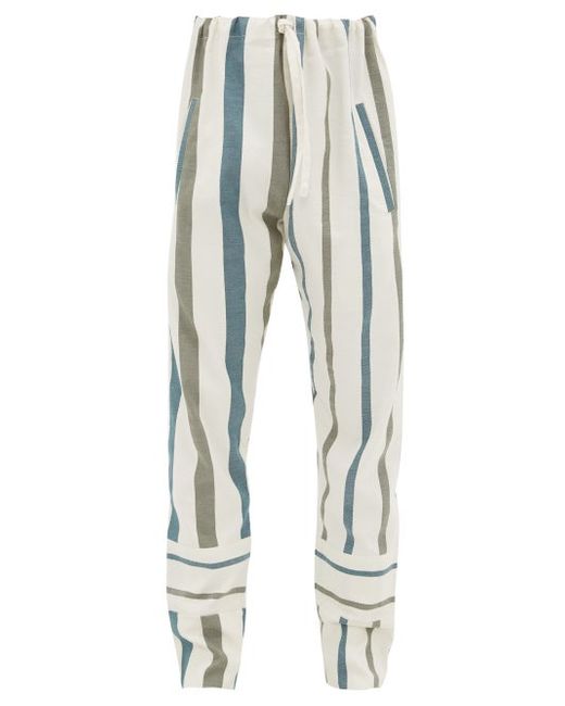 Marrakshi Life Striped Cotton Blend Pyjama Trousers