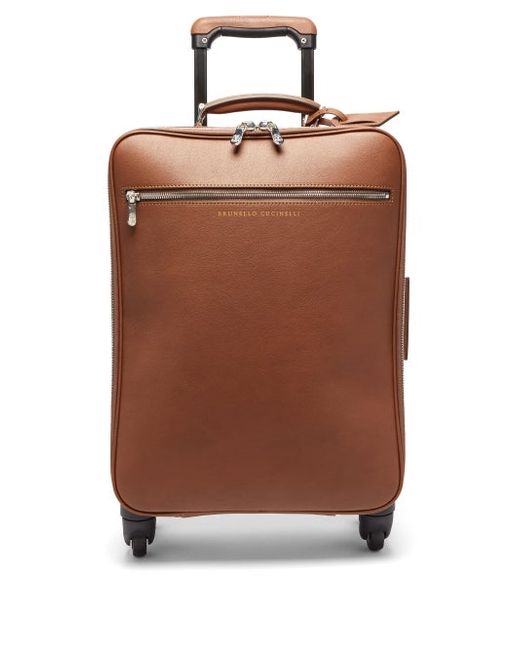 Brunello Cucinelli Leather Cabin Suitcase