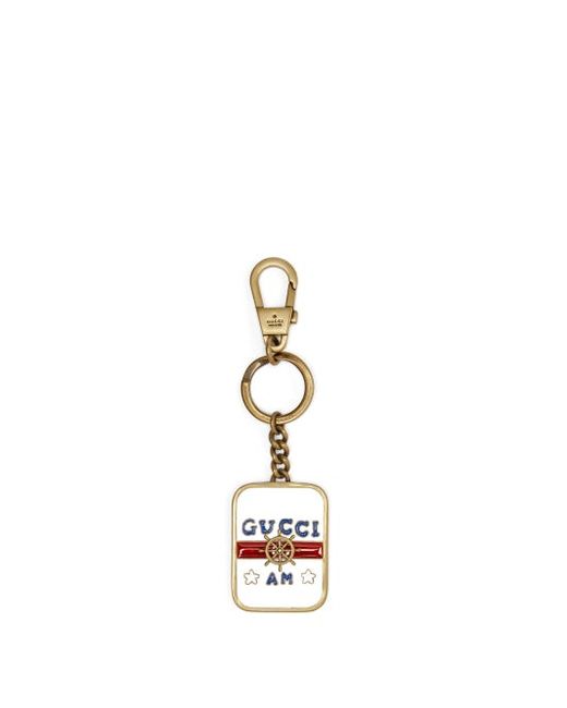 Gucci Anchor And Enamel Key Ring