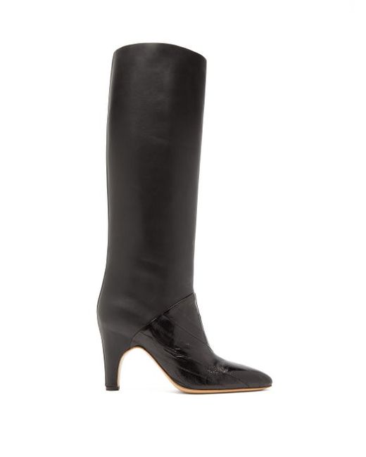 Gabriela Hearst Rimbaud Patent And Smooth Leather Knee-high Boots