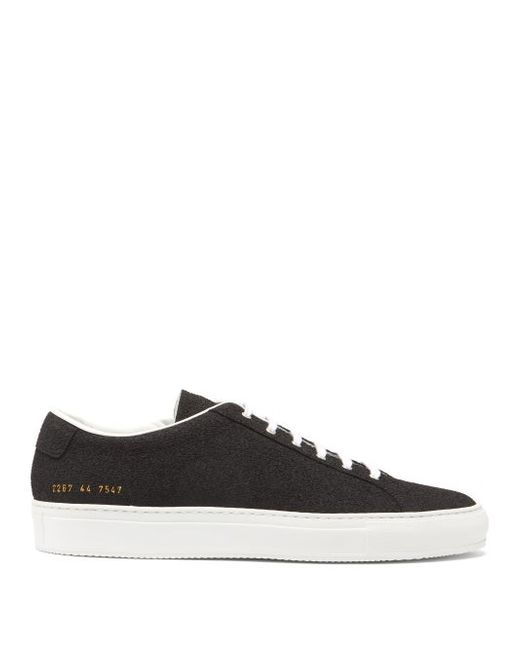 Common Projects Achilles Textured-leather Low-top Trainers Black