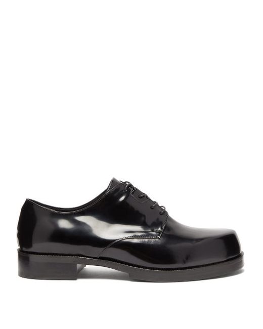 1017 Alyx 9Sm Logo-debossed Patent-leather Derby Shoes