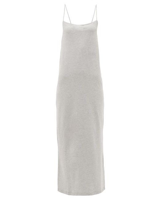 Raey Square-neck Cotton-blend Jersey Slip Dress