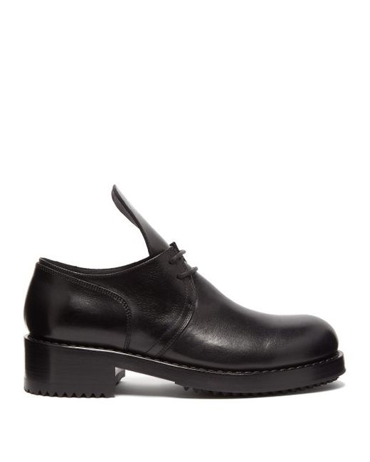 Raf Simons Exaggerated-tongue Leather Derby Shoes