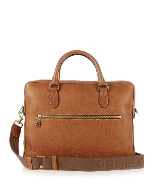 Mulberry Heathcliffe slim leather briefcase
