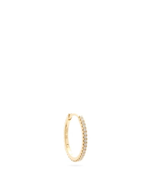 Maria Tash Eternity Diamond 18kt Gold Hoop Single Earring