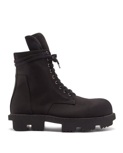 Rick Owens DRKSHDW Bozo Megatooth Lace-up Canvas Boots