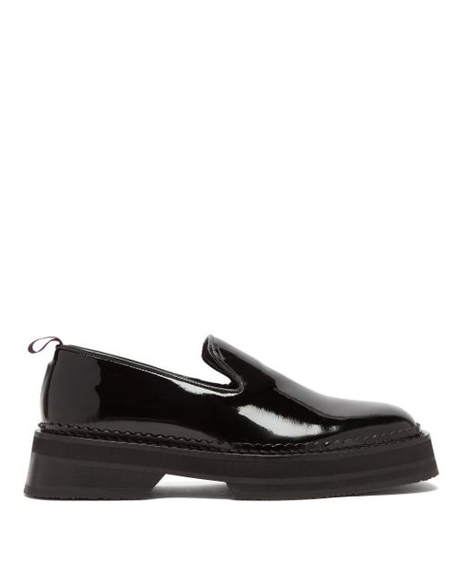 Eytys Baccarat Square-toe Patent-leather Loafers