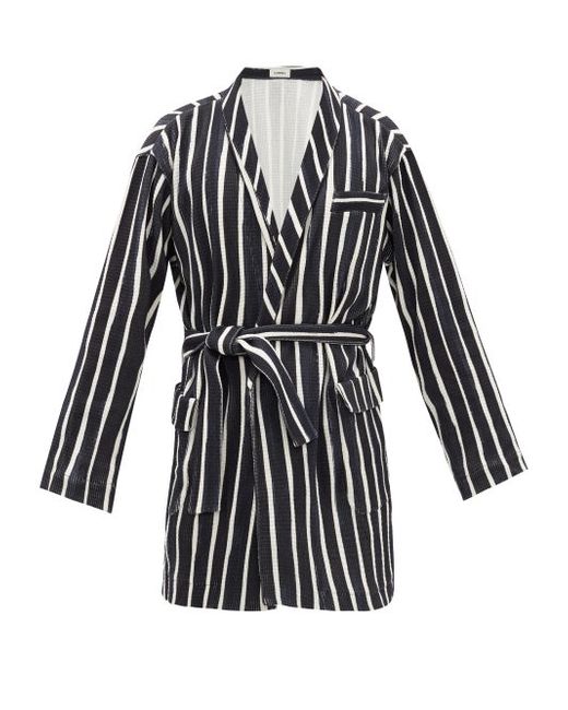 Commas Belted Striped Cotton Robe