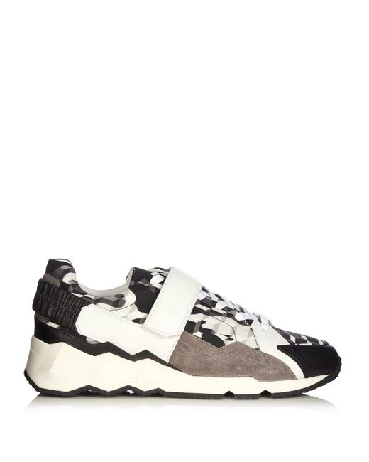 Pierre Hardy Comet Camocube-print low-top trainers