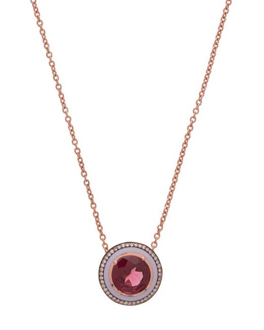 Selim Mouzannar Diamond Rhodolite 18kt Rose-gold Necklace