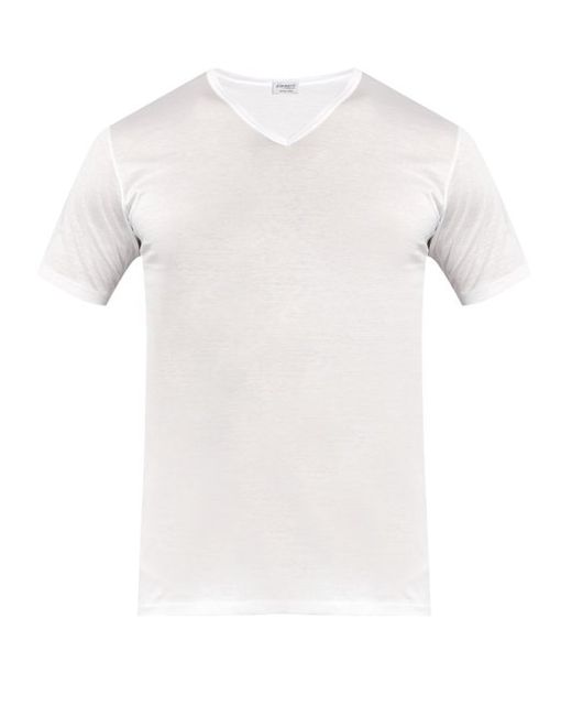 Zimmerli Royal Classic V-neck Cotton T-shirt